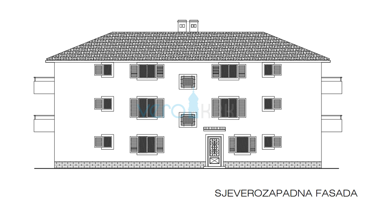 Malinska, zona più ampia, appartamento bilocale con soggiorno in costruzione, in vendita