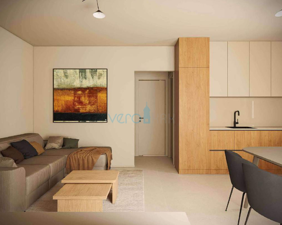 Otok Krk, Omišalj, appartamento bilocale al 1° piano, nuova costruzione, vista mare, ripostiglio, vendita