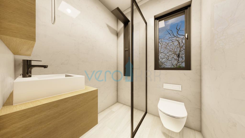 Malinska, isola di Krk, nuova casa bifamiliare, vista mare, piscina, vendita