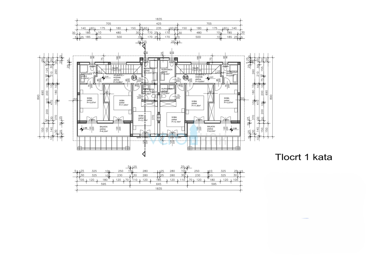 Malinska, isola di Krk, casa bifamiliare, piscina, nuova costruzione, giardino, vista