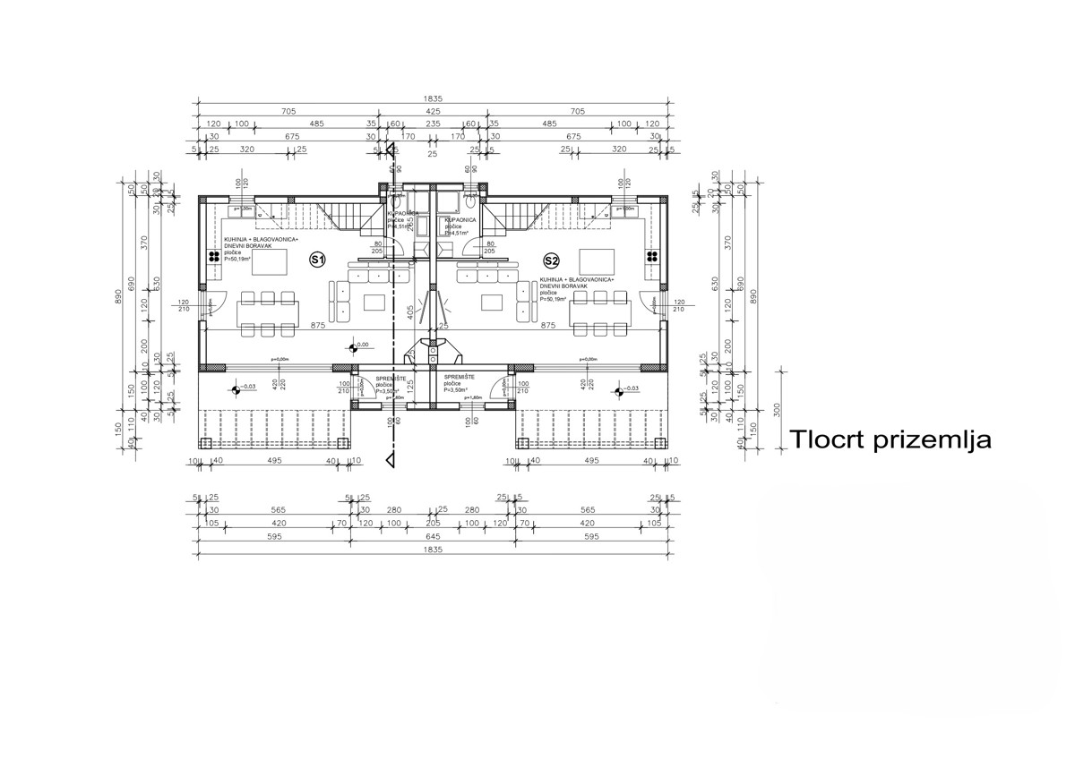 Malinska, isola di Krk, casa bifamiliare, piscina, nuova costruzione, giardino, vista