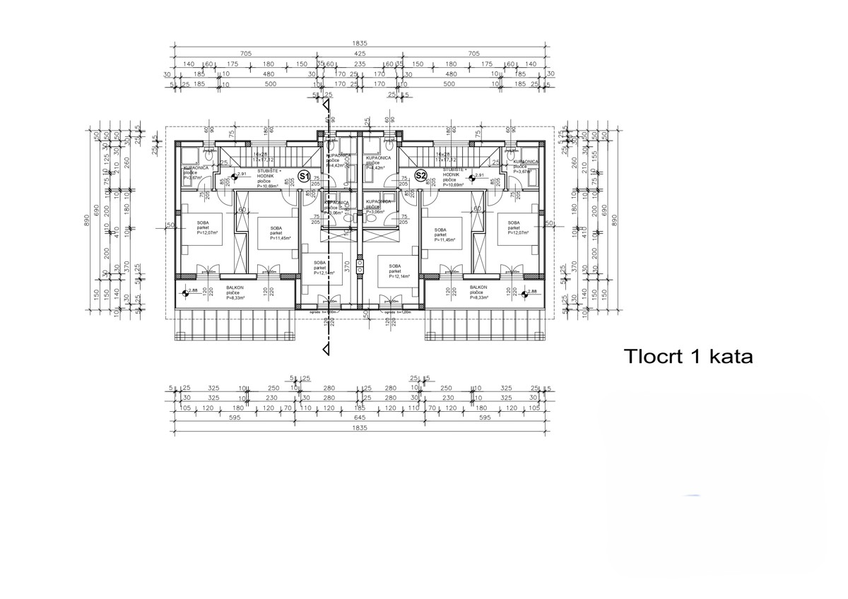 Malinska, isola di Krk, casa bifamiliare, piscina, nuova costruzione, giardino, vista