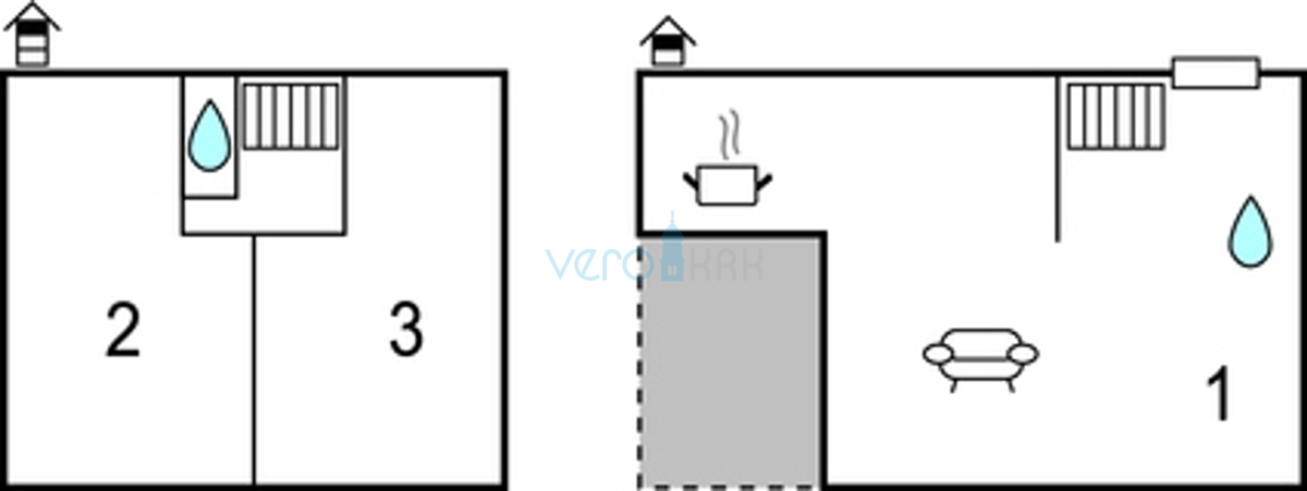 Čižići, isola di Krk, appartamento su due livelli di 83 m2 con vista mare, vendita, affitto