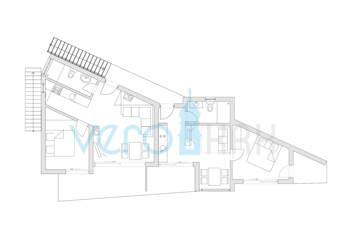 Quarnero, Novi Vinodolski, Klenovica - terreno 566m2, casa con piscina, vista mare, vendita