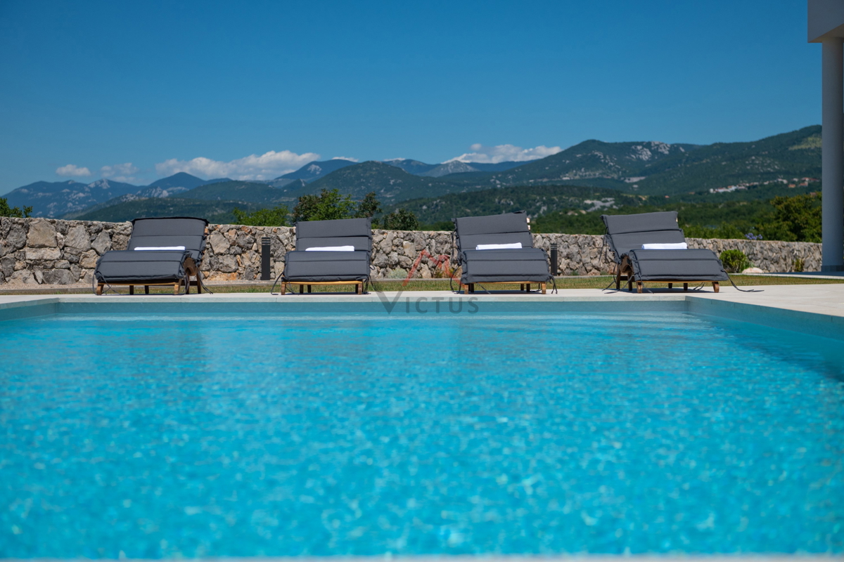 ŠMRIKA - Villa con piscina e vista mare, di nuova costruzione