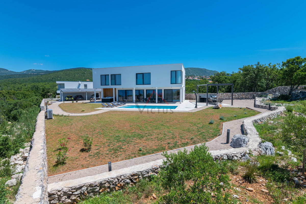 ŠMRIKA - Villa con piscina e vista mare, di nuova costruzione