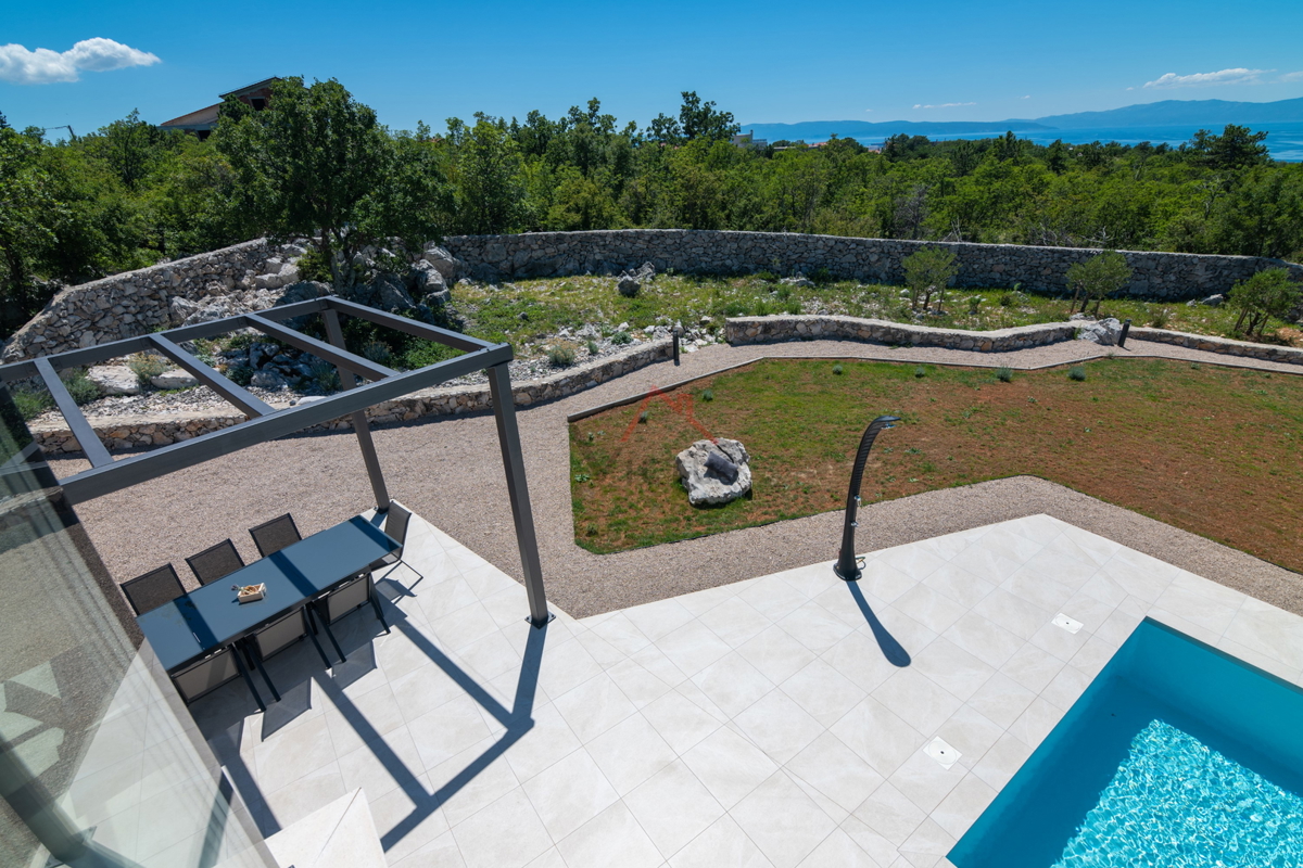 ŠMRIKA - Villa con piscina e vista mare, di nuova costruzione