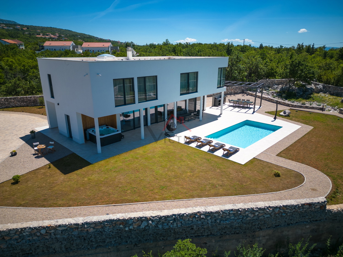 ŠMRIKA - Villa con piscina e vista mare, di nuova costruzione