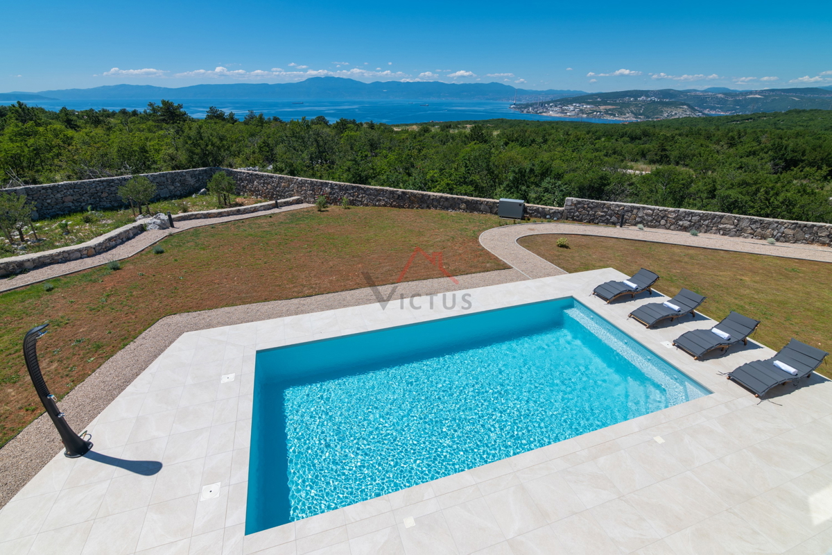 ŠMRIKA - Villa con piscina e vista mare, di nuova costruzione