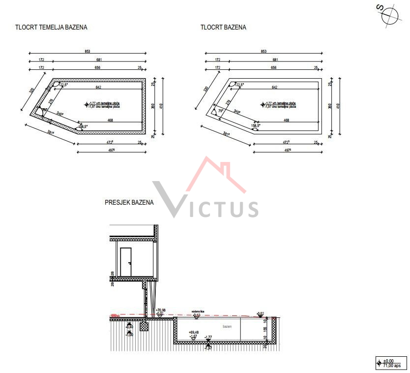 CRIKVENICA - Terreno edificabile con progetto, 627 m2
