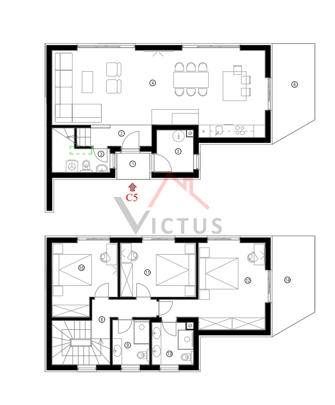 POREČ - casa di nuova costruzione con giardino di 881m2