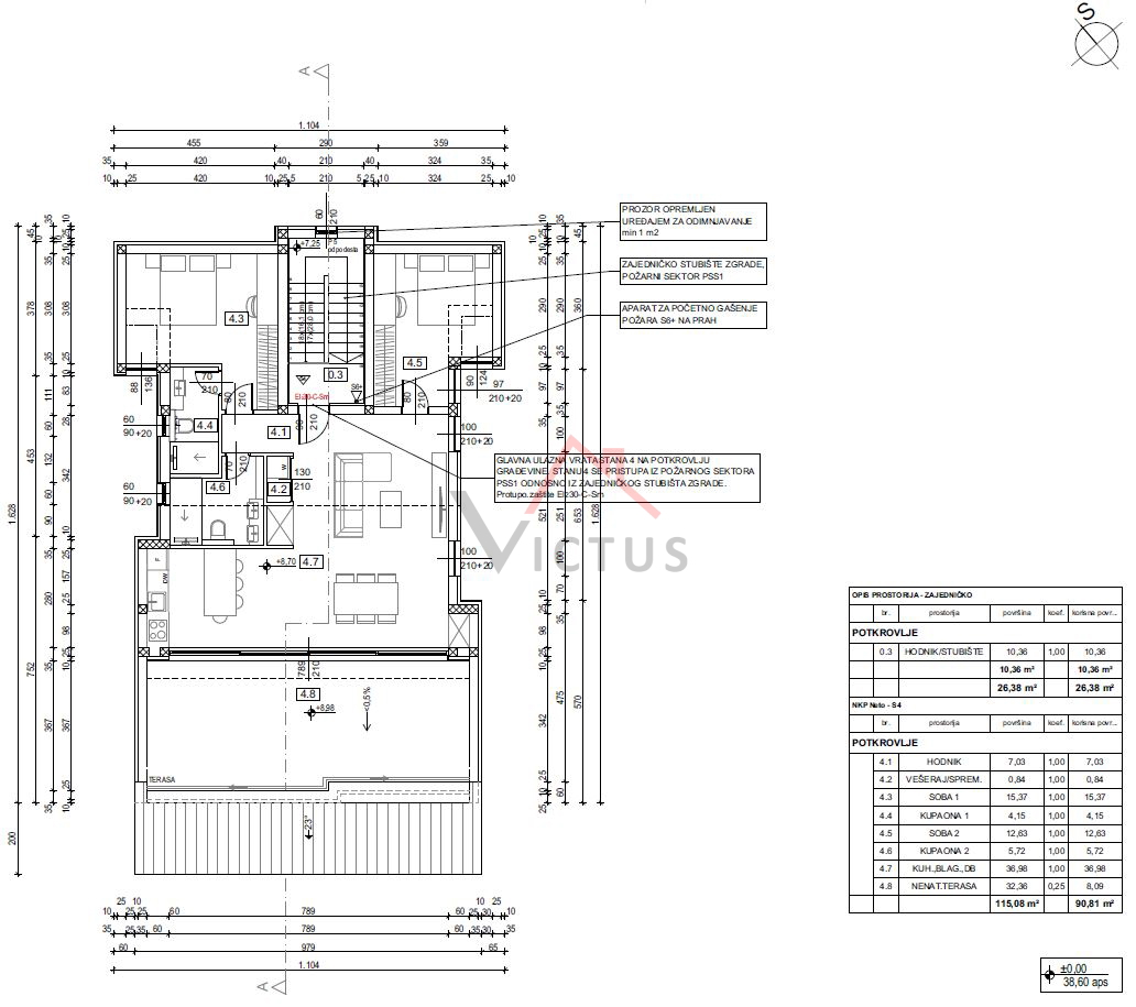 SELCE - nuova costruzione moderna in mansarda, 91 m2