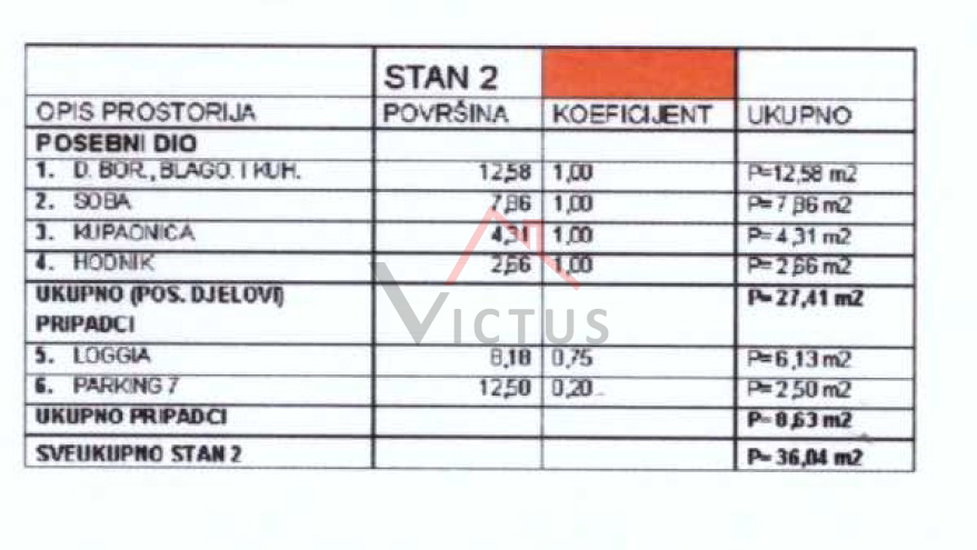 CRIKVENICA - 1S+DB, appartamento con terrazza, 34 m2