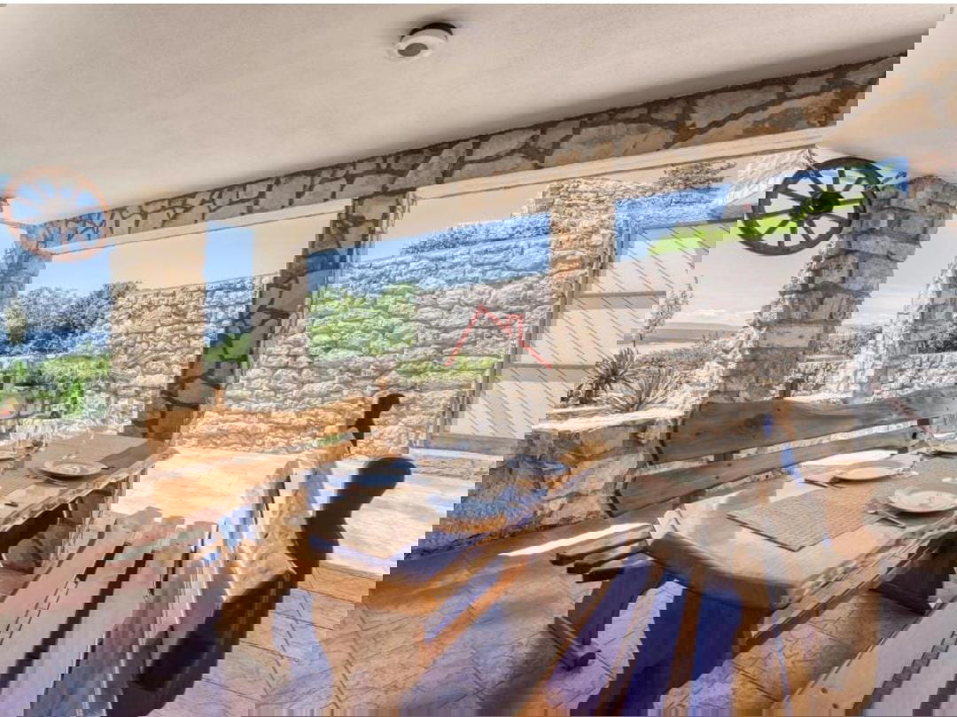 CRIKVENICA - Casa in pietra con vista panoramica sul mare