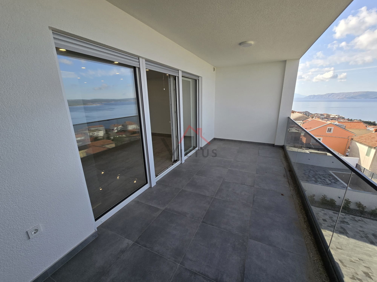 CRIKVENICA - 2 camere da letto + bagno, nuova costruzione con vista aperta sul mare