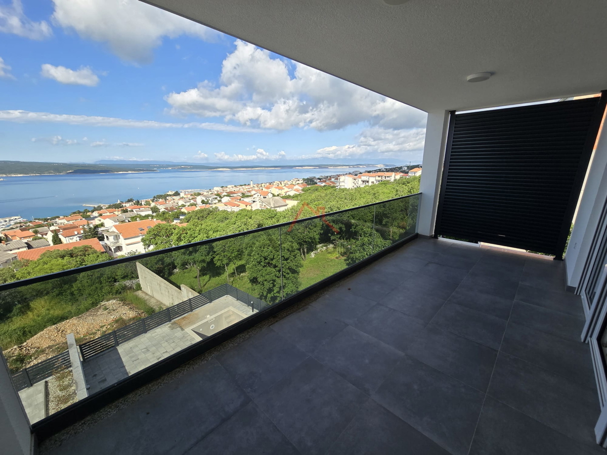 CRIKVENICA - 2 camere da letto + bagno, nuova costruzione con vista aperta sul mare