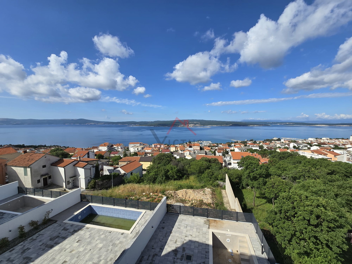 CRIKVENICA - 2 camere da letto + bagno, nuova costruzione con vista aperta sul mare