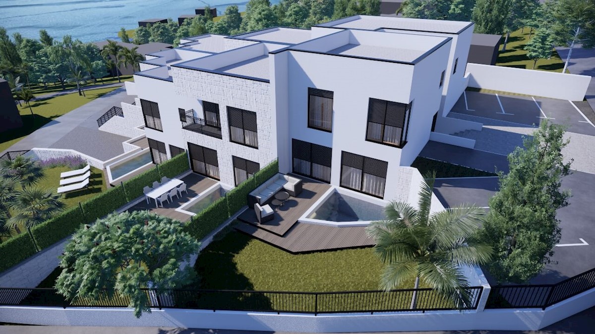 Moderno appartamento con giardino e piscina, a 200 m dalla spiaggia