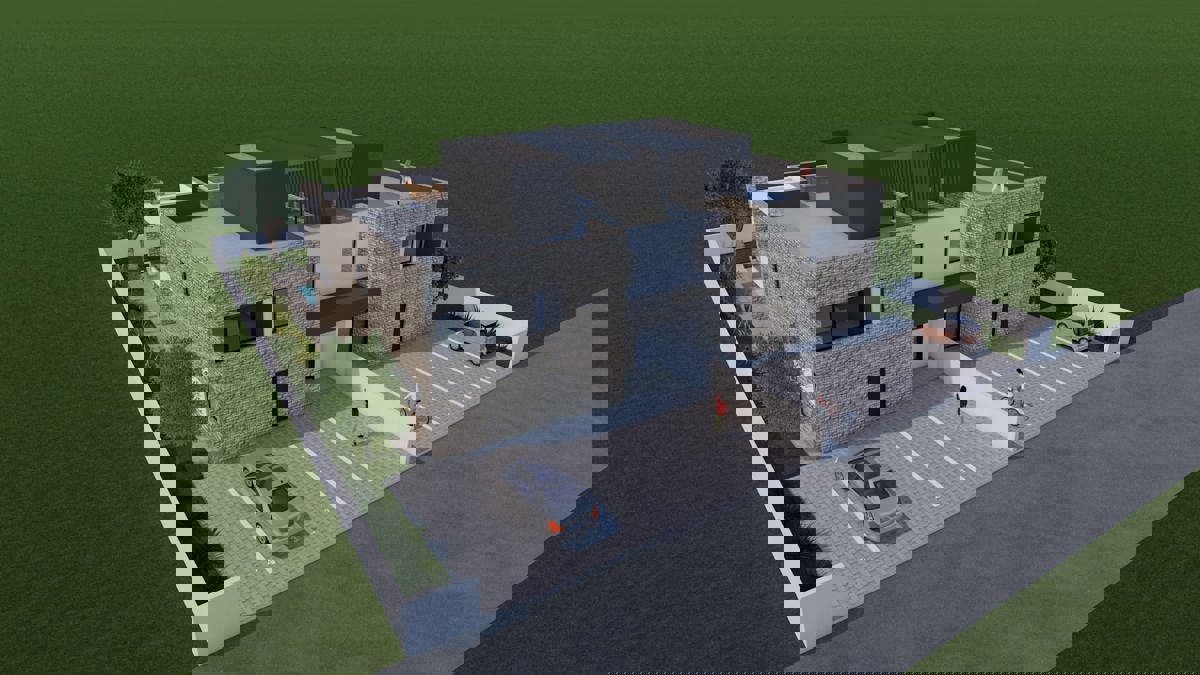 Nin, Zaton, casa con piscina (319m2), 300 metri dal mare, NUOVA COSTRUZIONE!