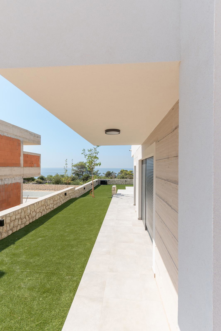 Novalja, località Škuncini, villa moderna (238 m2) con piscina e vista panoramica sul mare, NUOVA COSTRUZIONE