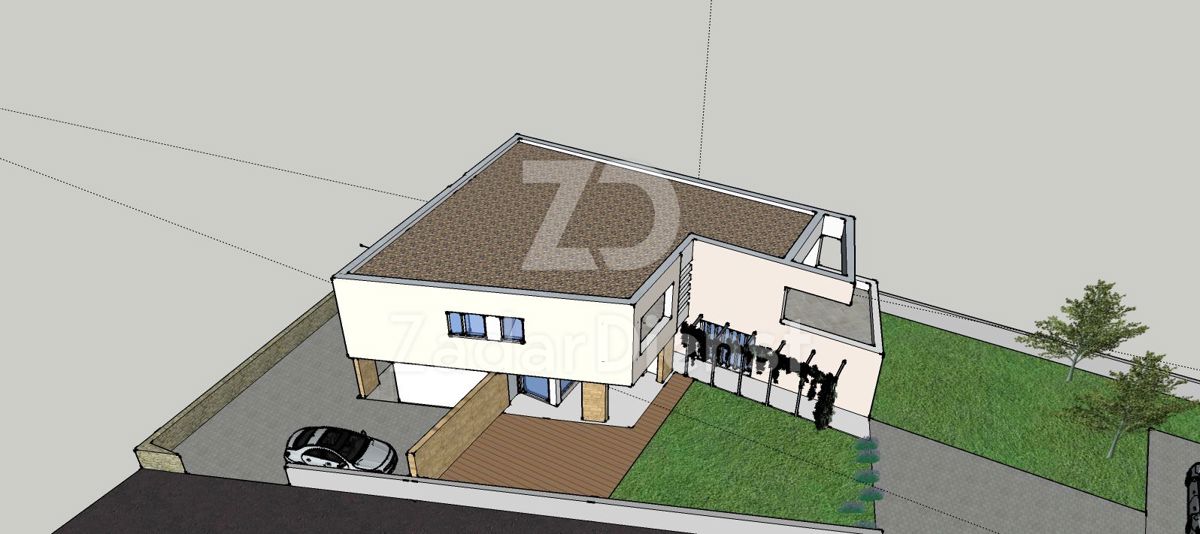 Terreno di 781 m2 con permesso di costruzione a Sukošan