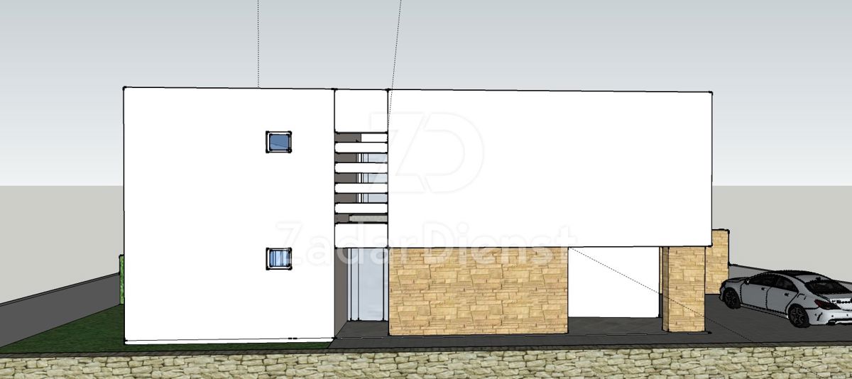 Terreno di 781 m2 con permesso di costruzione a Sukošan