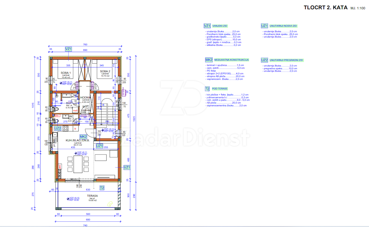 Appartamento Sveti Filip i Jakov, Sveti Filip I Jakov, 78,40m2