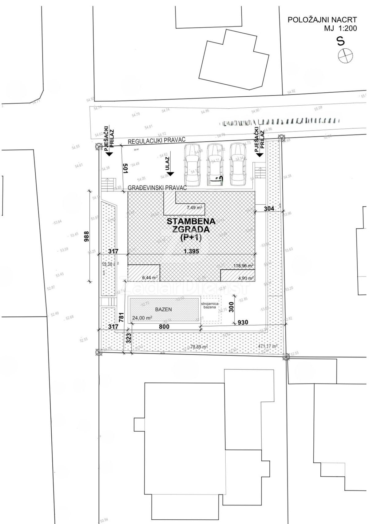 Terreno con permesso di costruzione a Maslenica (Zara)