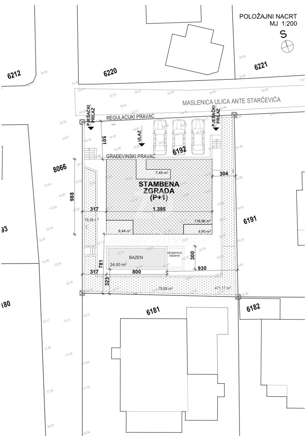 Terreno con permesso di costruzione a Maslenica (Zara)