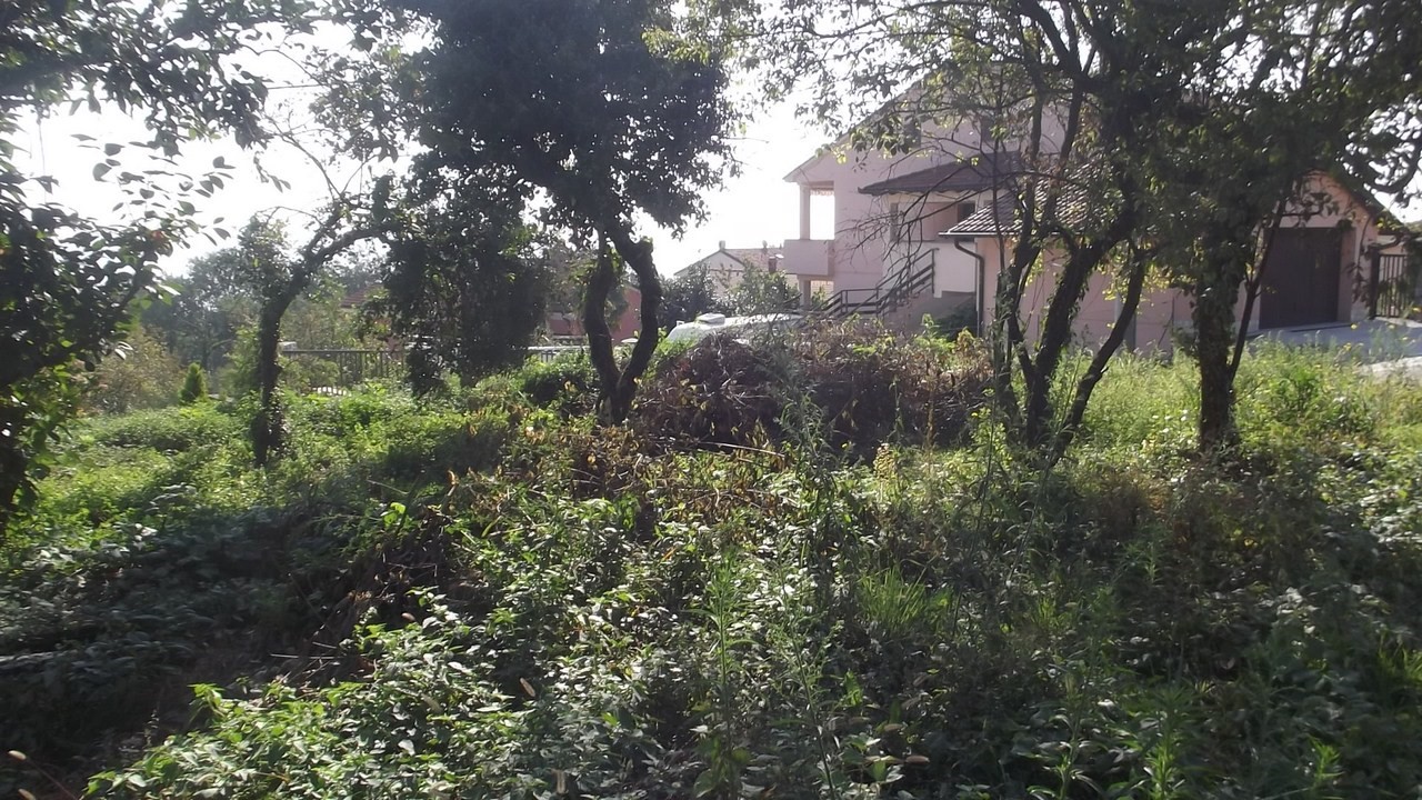 Terreno edificabile completamente piano per la costruzione di una casa di famiglia.